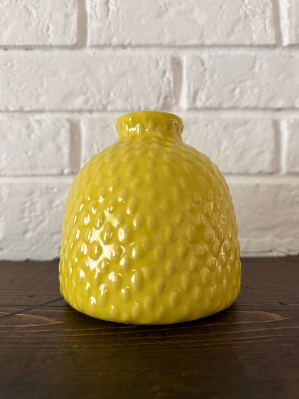 Opalhouse Vibrant Yellow Textured Ceramic Bud Vase - Picture 4 of 6